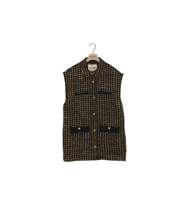 Mos Mosh MMYama Zui Weste 40 Schwarz Lurex