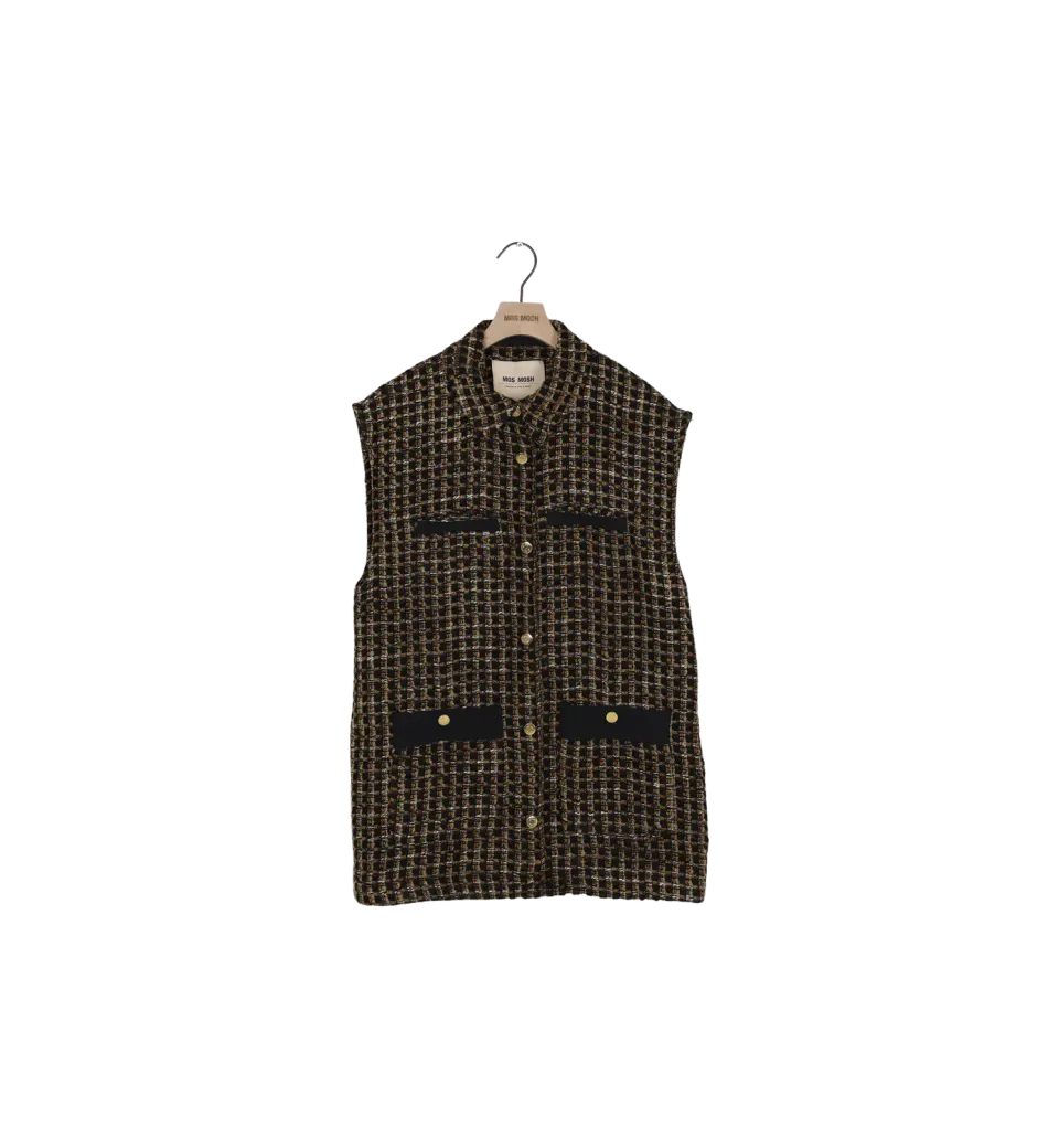 Mos Mosh MMYama Zui Weste 40 Schwarz Lurex