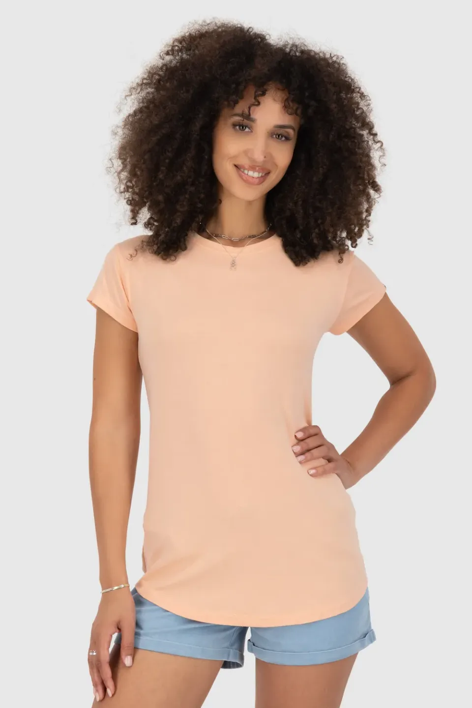 Alife & Kickin AriAK Shirt rosa Damen T-Shirt Viskose