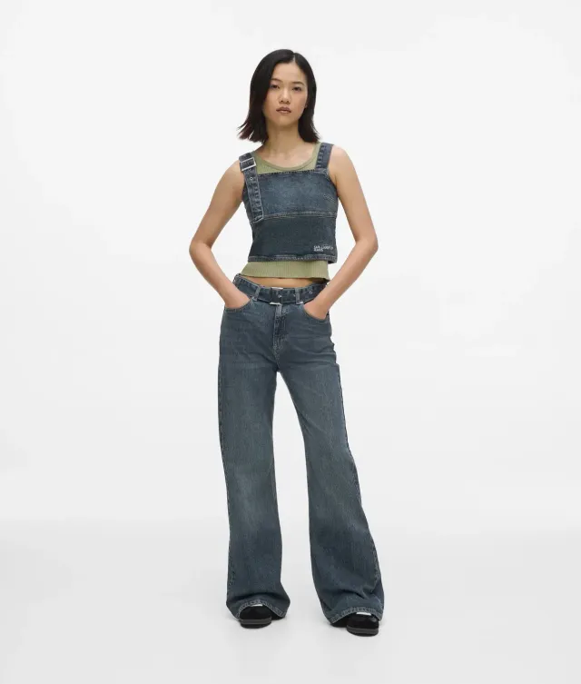 Karl Lagerfeld KL Jeans Flare Jeans High-Rise mit Gürtel