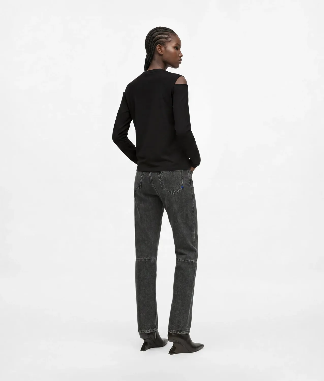 Karl Lagerfeld Zipped High-Rise Straight Jeans Damen Blau Reissverschluss