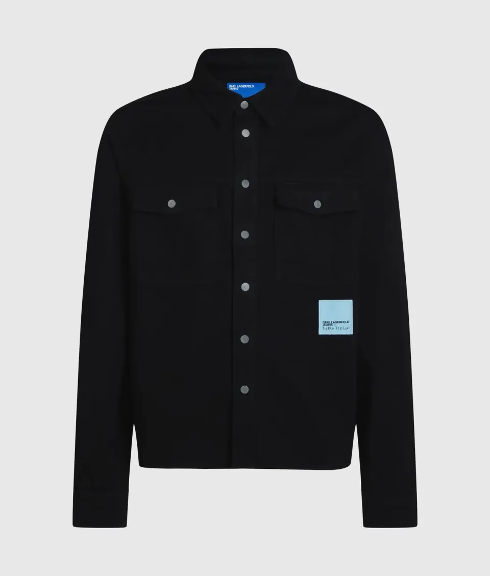 Karl Lagerfeld Jeans KLJ X Pietro Terzini Overshirt Denim Spruch
