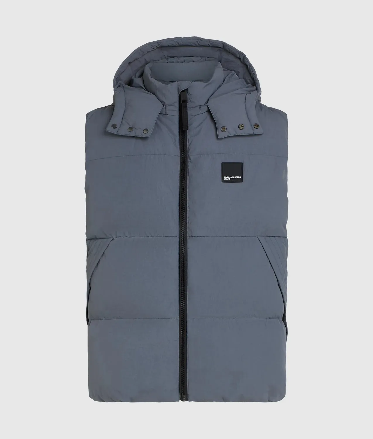 Karl Lagerfeld Jeans Puffer Weste mit Kapuze wattiert