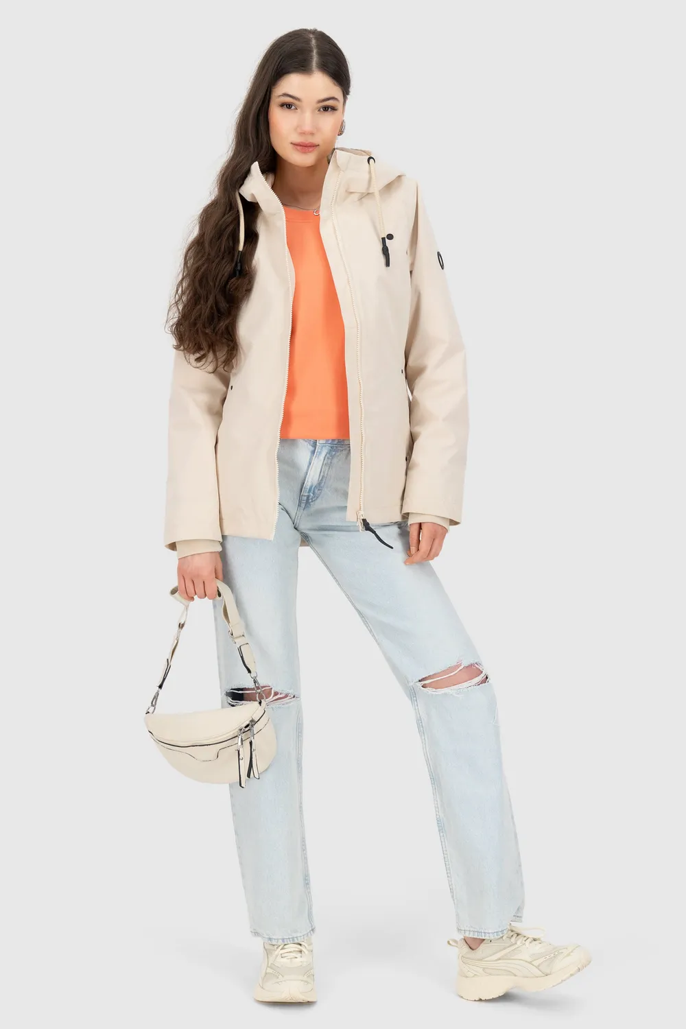 Alife & Kickin LilouAK A Jacket Jacke Beige Kapuze
