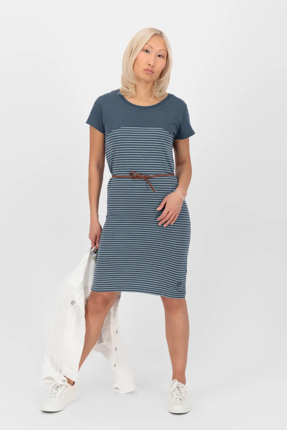 Alife & Kickin ClarinaAK Z Shirtkleid Dunkelblau Streifen