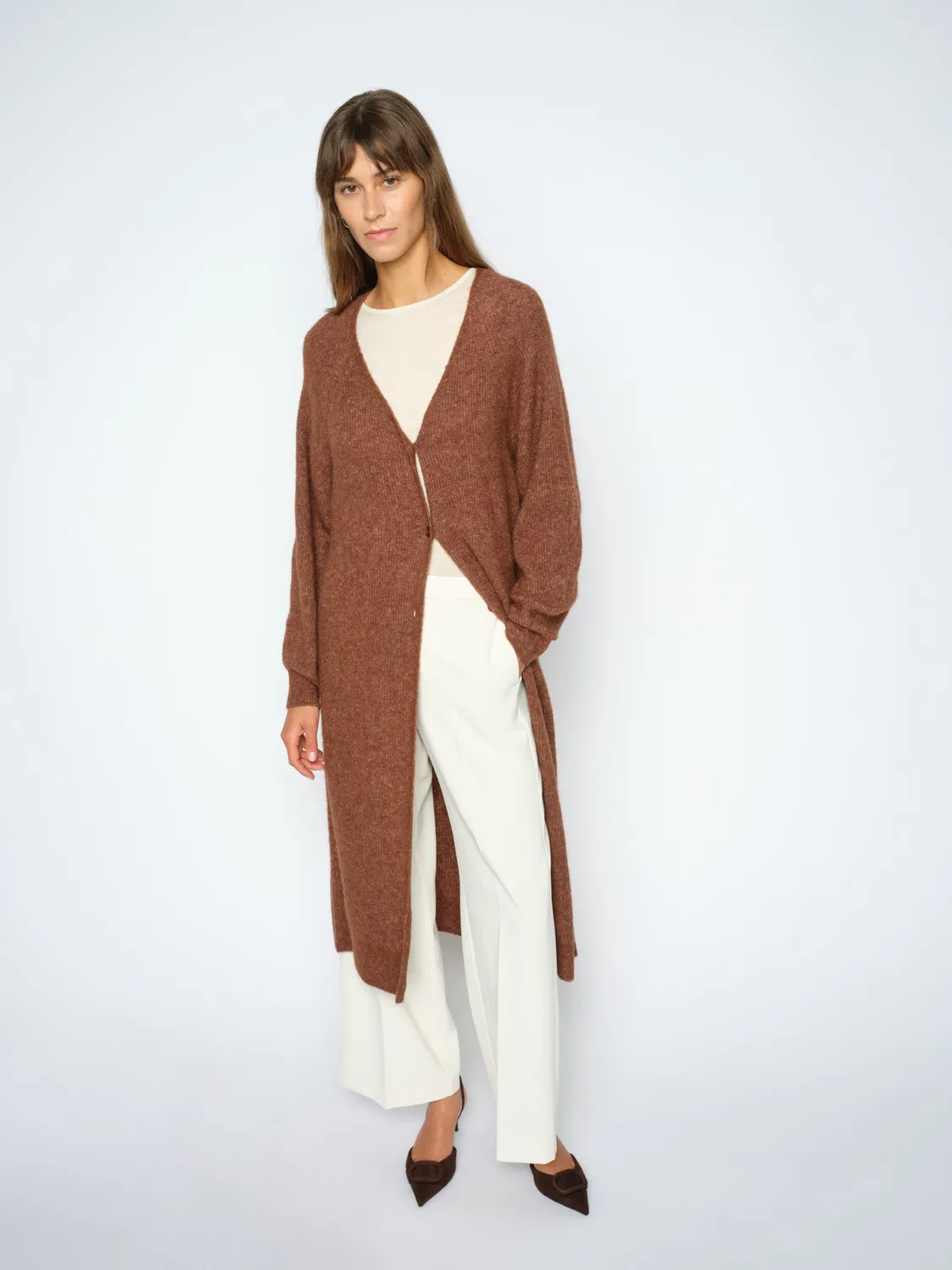 Mos Mosh MMThora Cardigan Downtown Brown Oversize