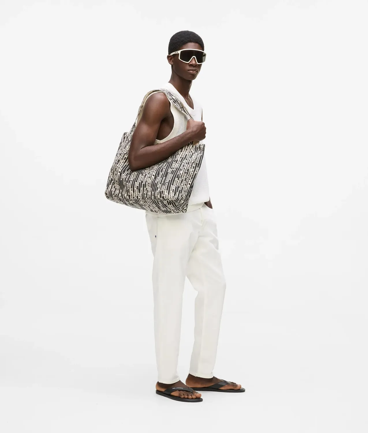 Karl Lagerfeld KL Jeans Reversible Linear Logo Shopper