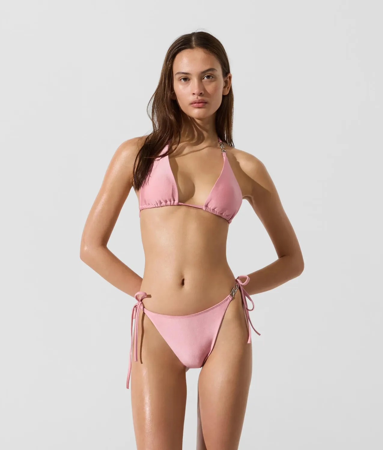 Karl Lagerfeld Bikinihose Side-Tie cheeky schwarz