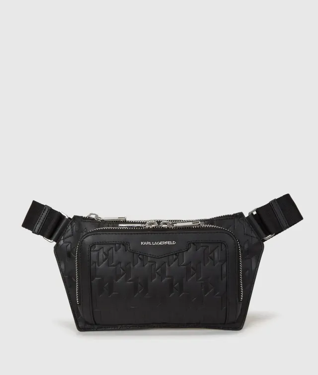 Karl Lagerfeld K/Loom Gürteltasche Leder Monogramm