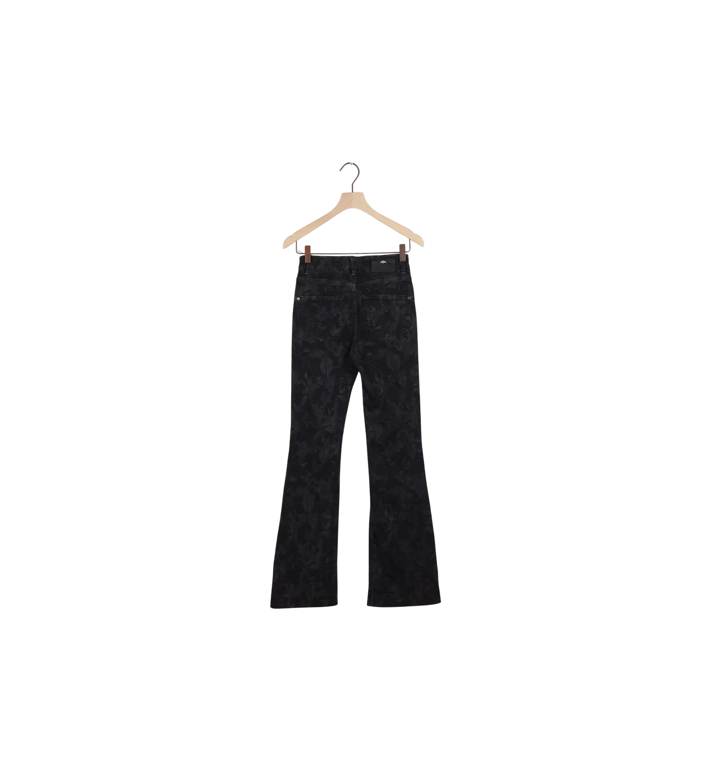 Mos Mosh MMAlli Fleur Flare Jeans Schwarz 24 Blumen