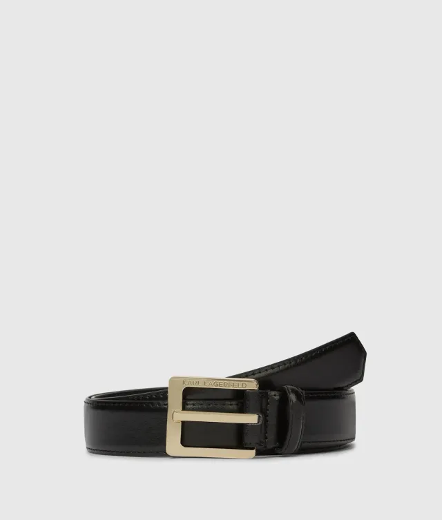 Karl Lagerfeld Classic Ledergürtel Damen Leder mit Logoschnalle
