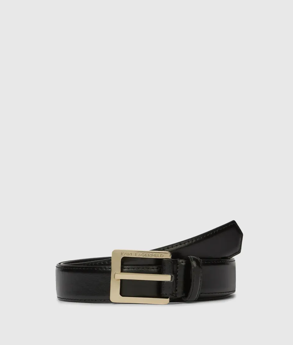Karl Lagerfeld Classic Ledergürtel Damen Leder mit Logoschnalle