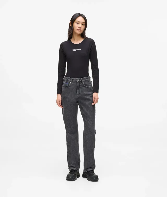Karl Lagerfeld Jeans High-Rise Straight Stretch