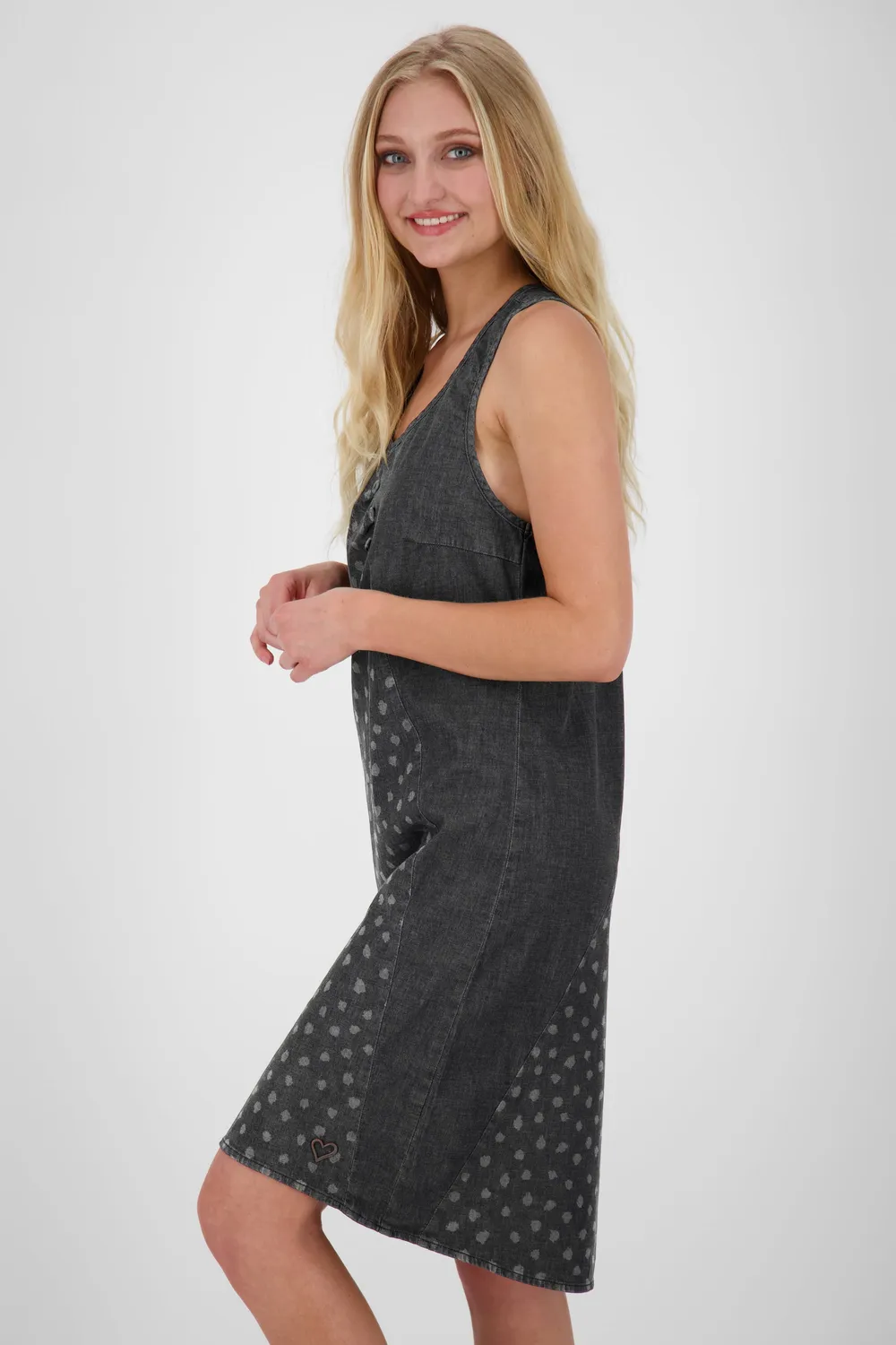 Alife & Kickin CameronAK DNM Kleid Schwarz Denim kurz