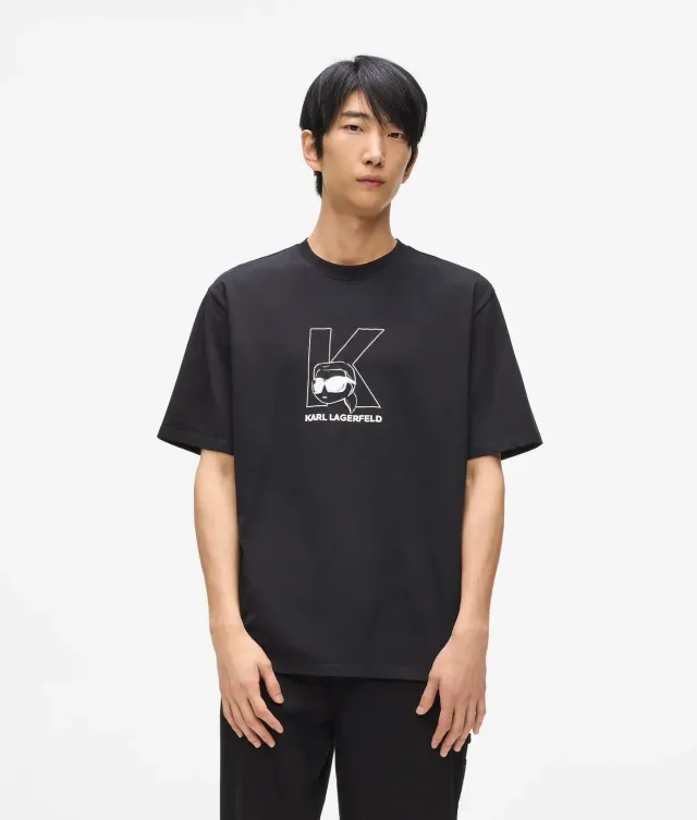 Karl Lagerfeld Ikon K-Initial T-Shirt Bio-Baumwolle