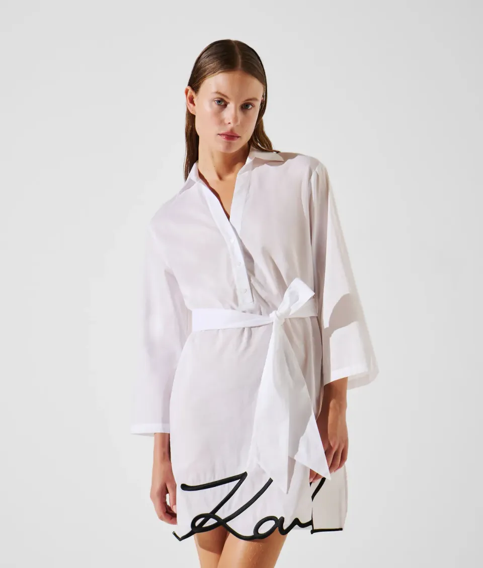 Karl Lagerfeld K/Signature Hemdkleid Strand Gürtel