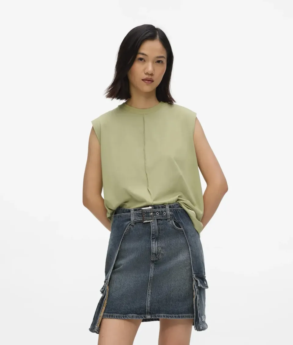 Karl Lagerfeld Jeans Seam Detail Damen Tank Top Baumwolle