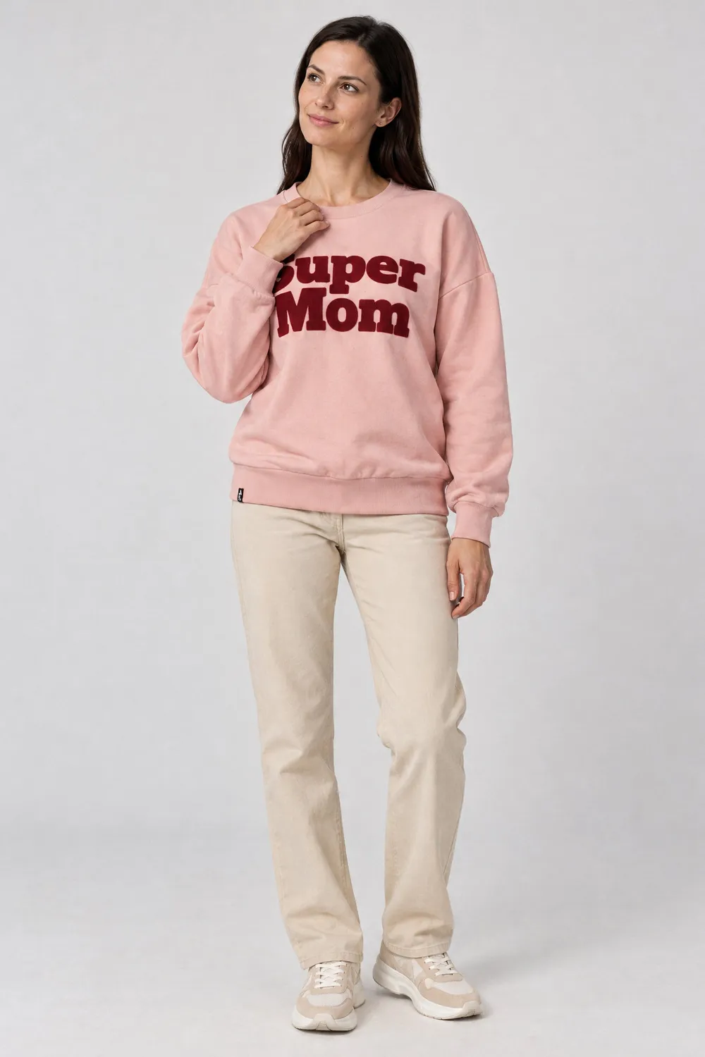 Alife & Kickin ElsaAK P Sweatshirt Super Mom Rosa langarm