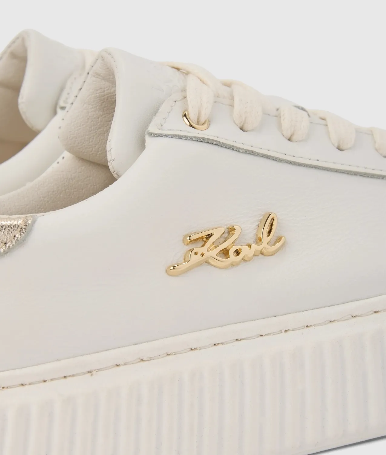 Karl Lagerfeld Signature Metallic Sneaker Mädchen Leder