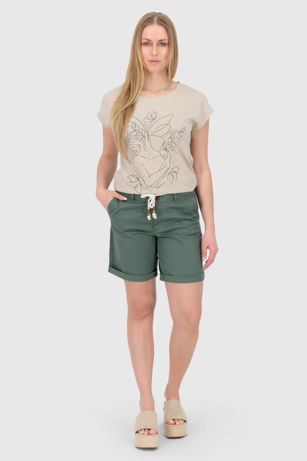 Alife & Kickin AyanaAK A Shorts Damen Dunkelgrün
