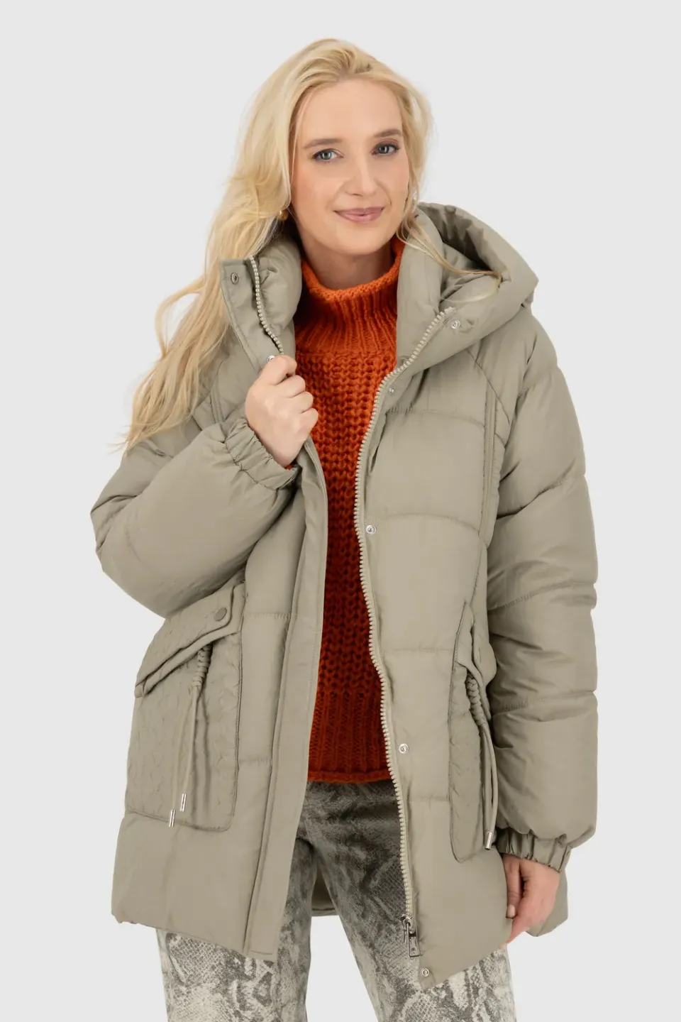 Alife & Kickin GlorianaAK A Puffer Jacket Grün Polyester