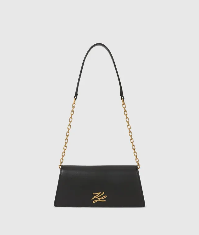 Karl Lagerfeld K/Autograph Mini Flap Umhängetasche Leder Kette