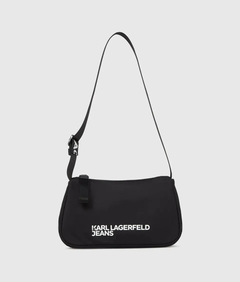 Karl Lagerfeld Logo Nylon Shoulder Bag Damen schwarz