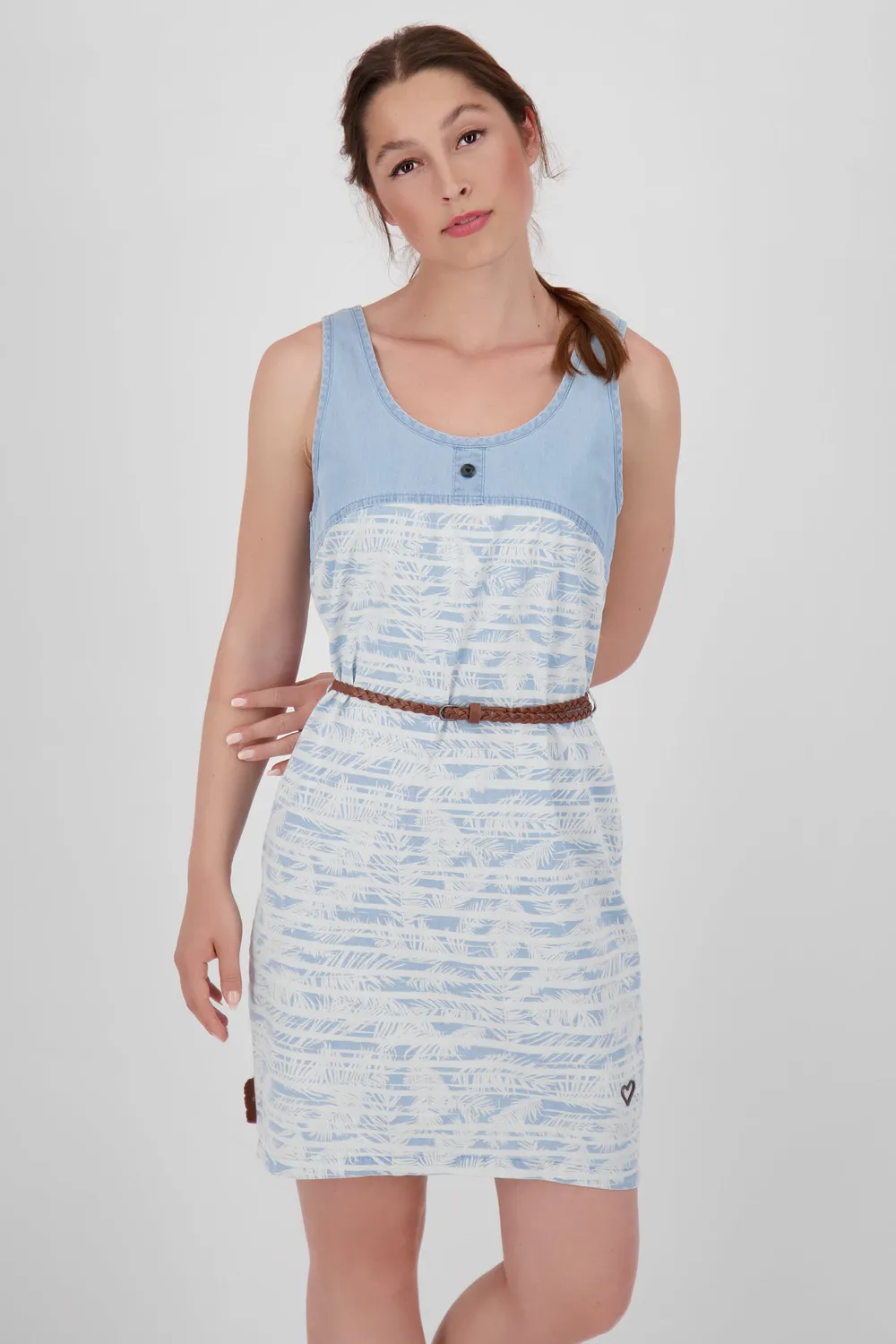 Alife & Kickin DoiaAK B Kleid Hellblau Denim ärmellos