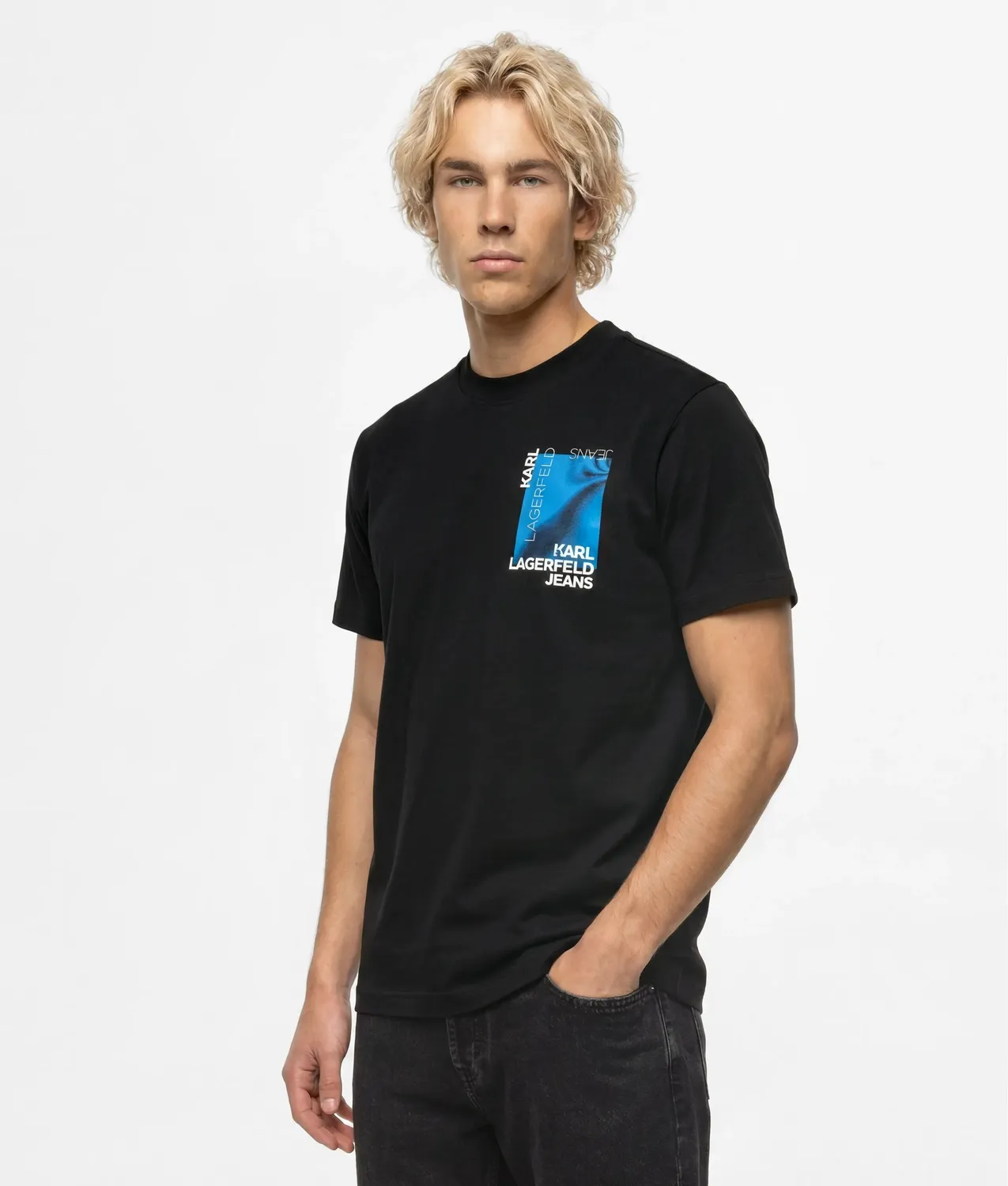 Karl Lagerfeld KL Jeans Ombré Box Logo T-Shirt