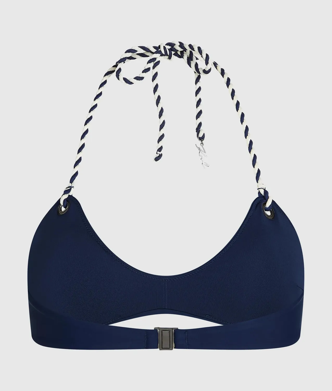 Karl Lagerfeld Signature Bikini-Oberteil Bandeau blau