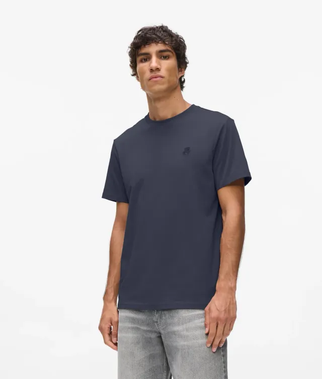 Karl Lagerfeld Ikon Kameo T-Shirt Baumwolle schwarz