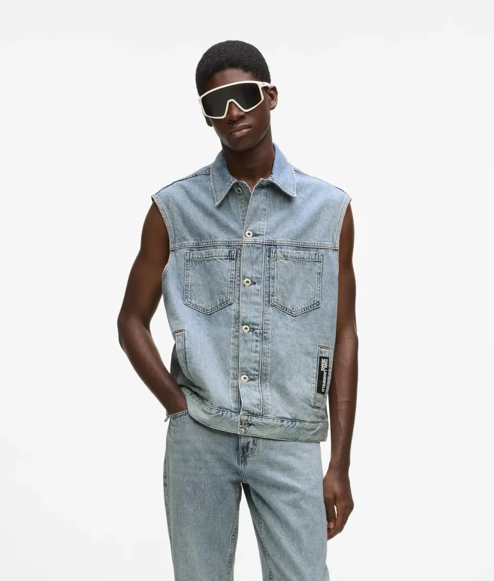 Karl Lagerfeld Jeans Denim-Weste Relaxed Gr. L