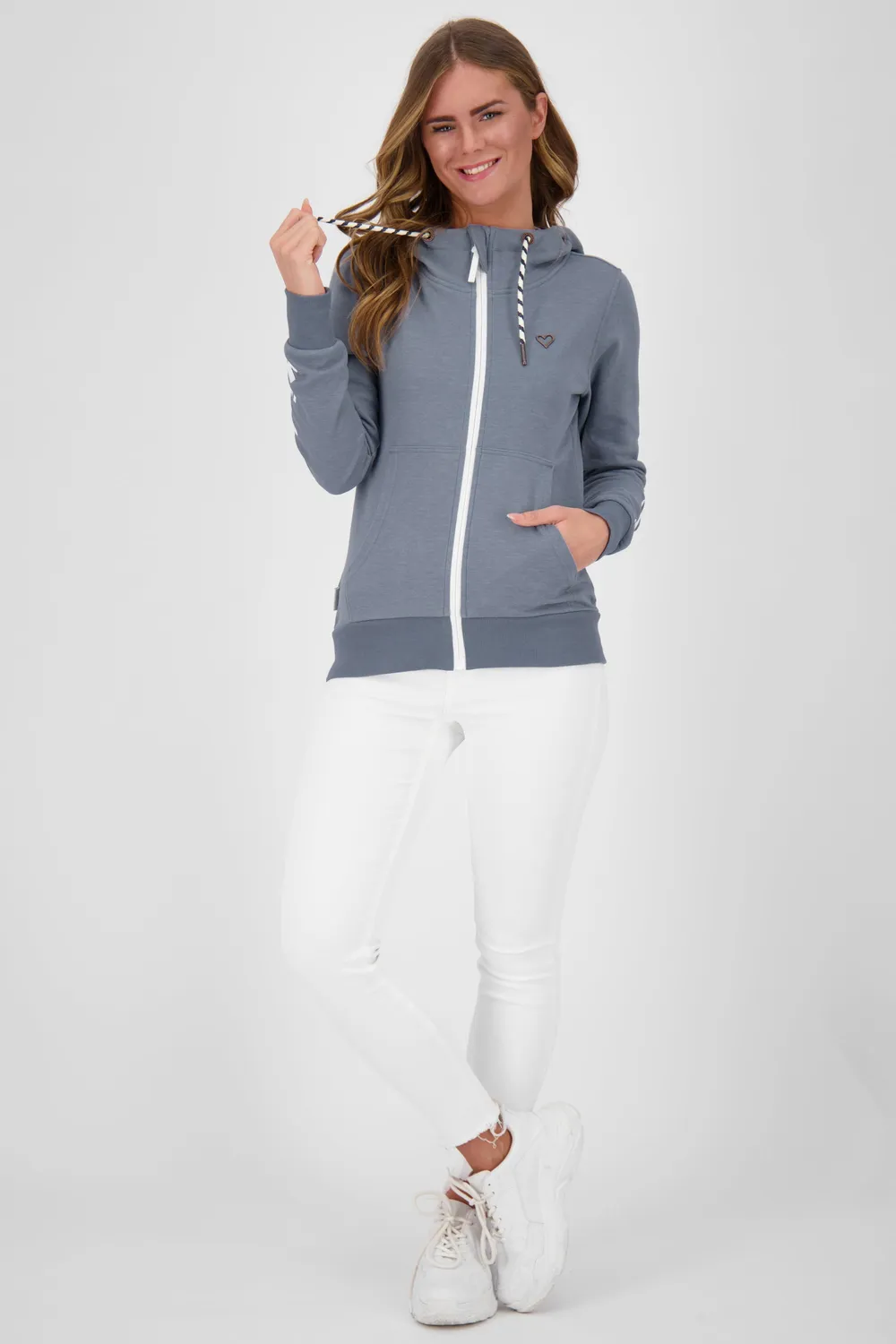 Alife & Kickin JessyAK A Sweatjacke Blau mit Kapuze