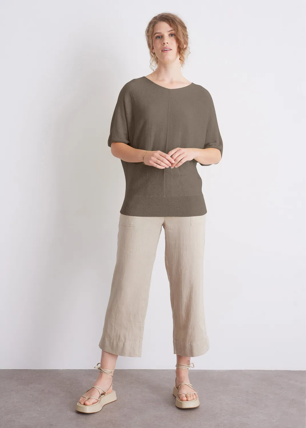 Senatex Feinstrickshirt Kurzarm Navy locker Rundhals