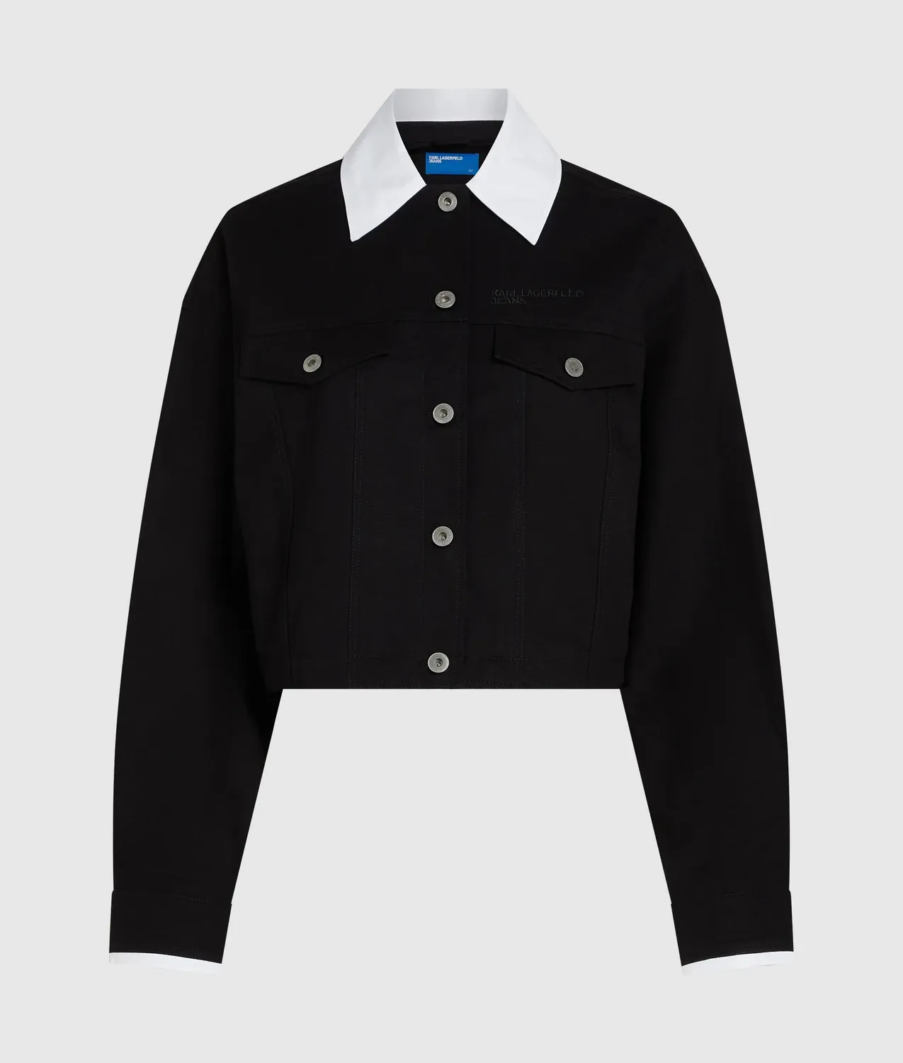 Karl Lagerfeld Jeans Canvas Jacke schwarz-weiß