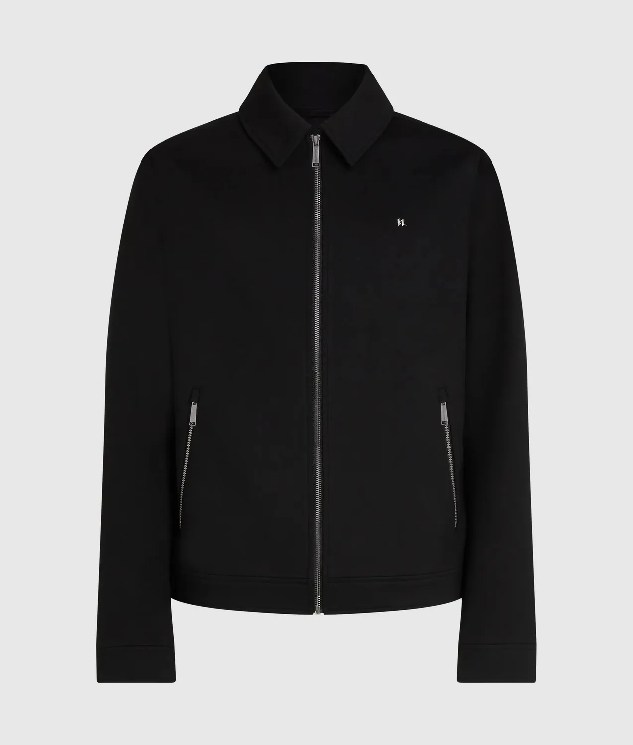 Karl Lagerfeld Zip-up Punto Jacke mit Kragen