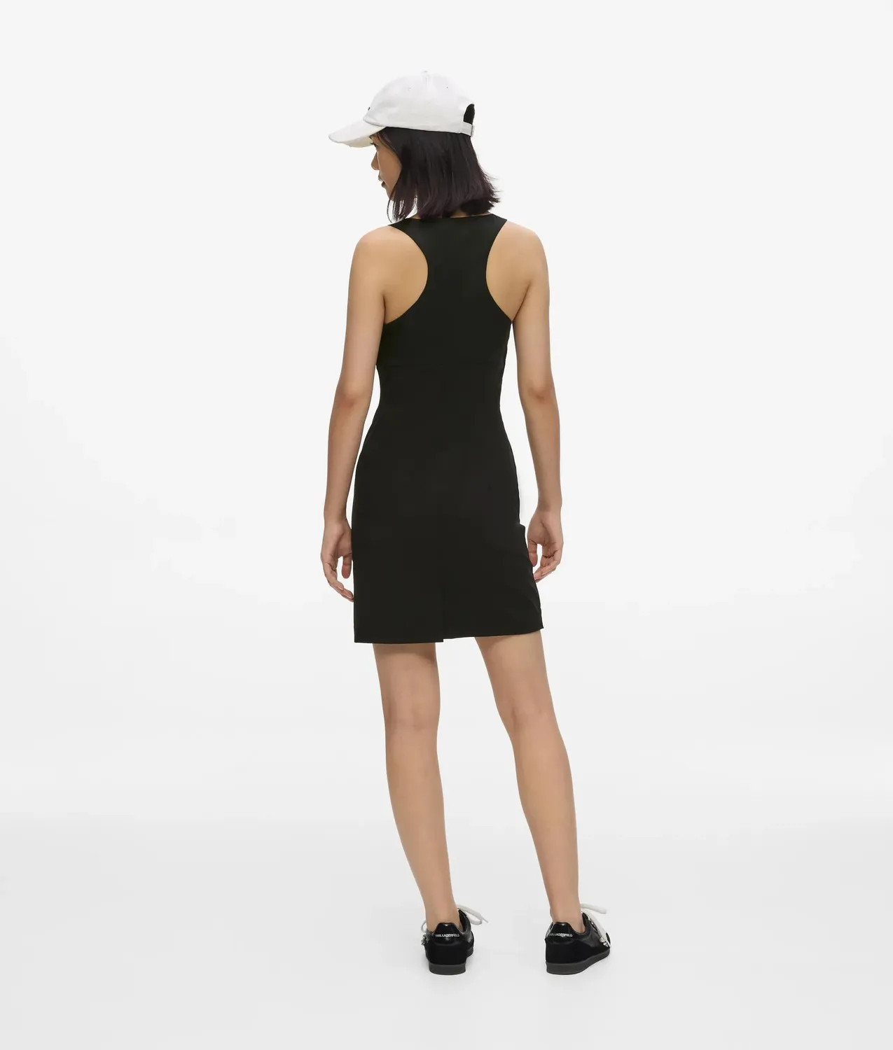 Karl Lagerfeld Satin Panel Kleid ärmellos Punk