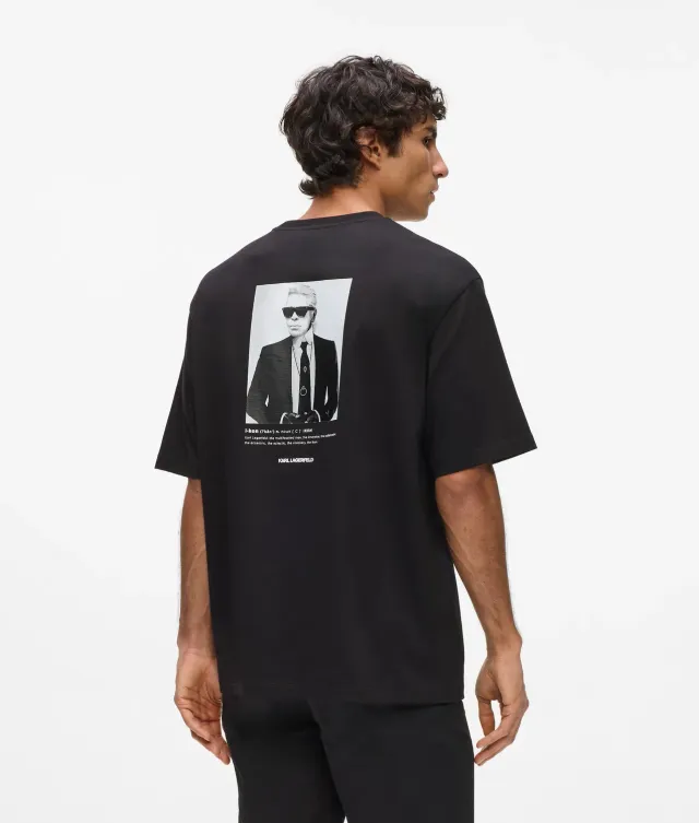 Karl Lagerfeld Portrait T-Shirt Unisex Baumwolle