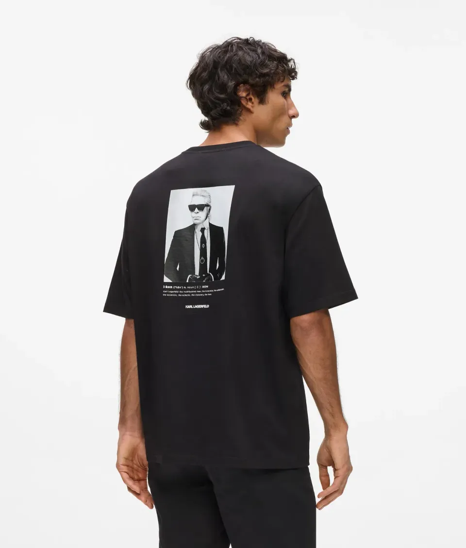 Karl Lagerfeld Portrait T-Shirt Unisex Baumwolle