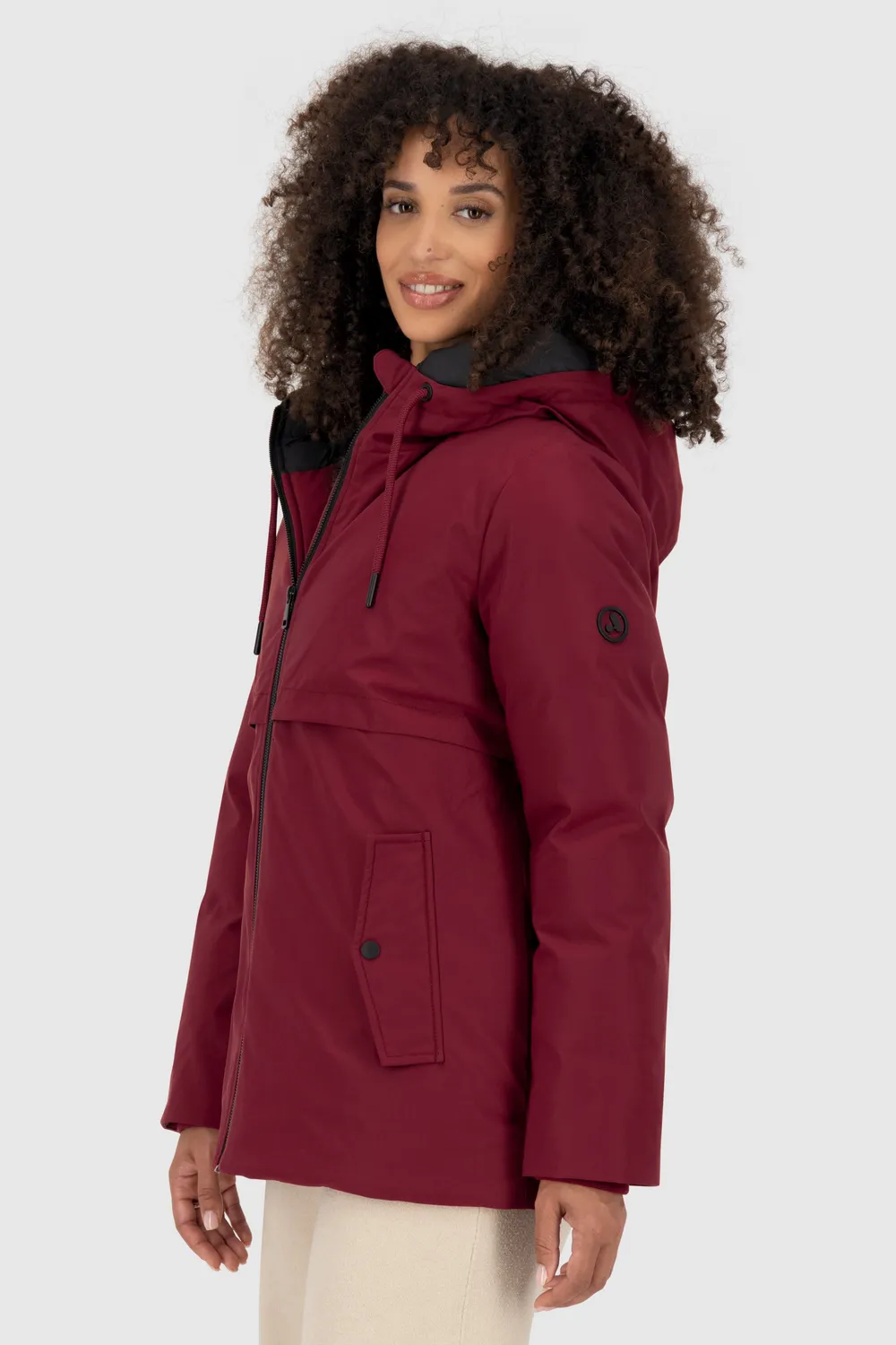Alife & Kickin CicelyAK A Winterjacke Dunkelrot tailliert