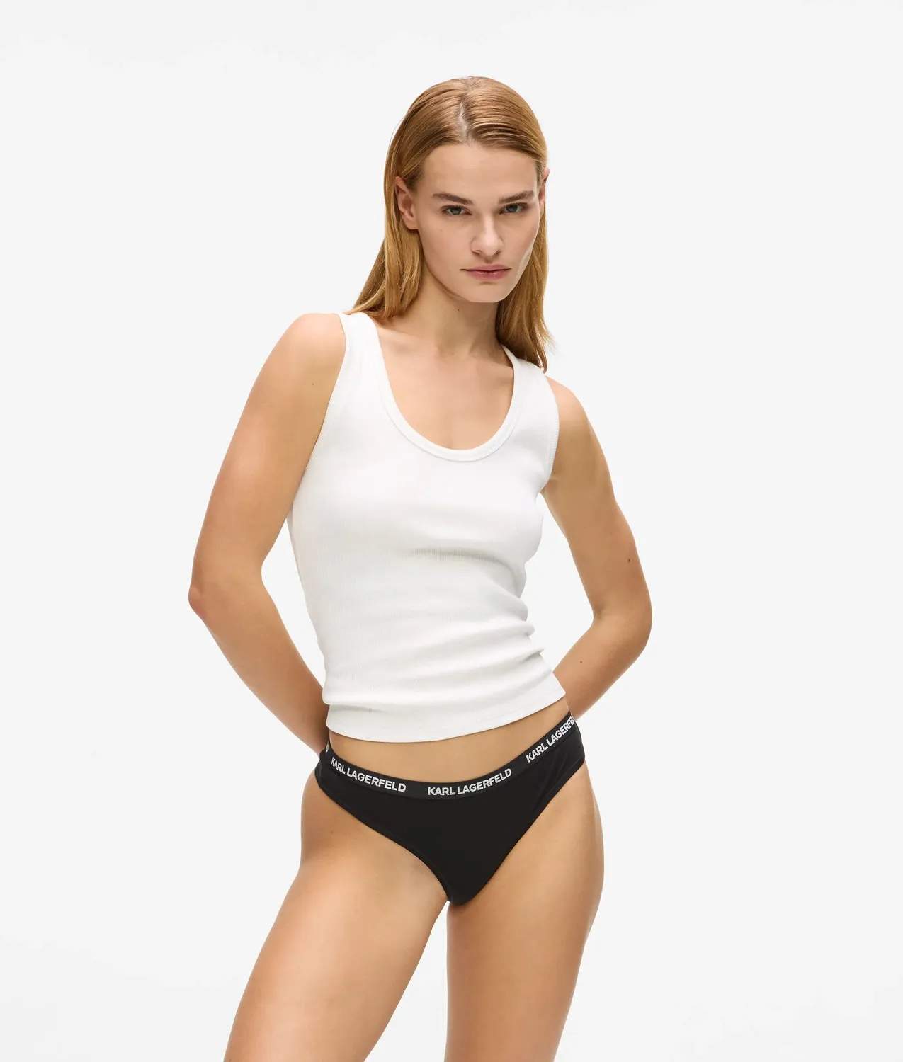 Karl Lagerfeld Logo String Tanga 3er-Pack Baumwolle