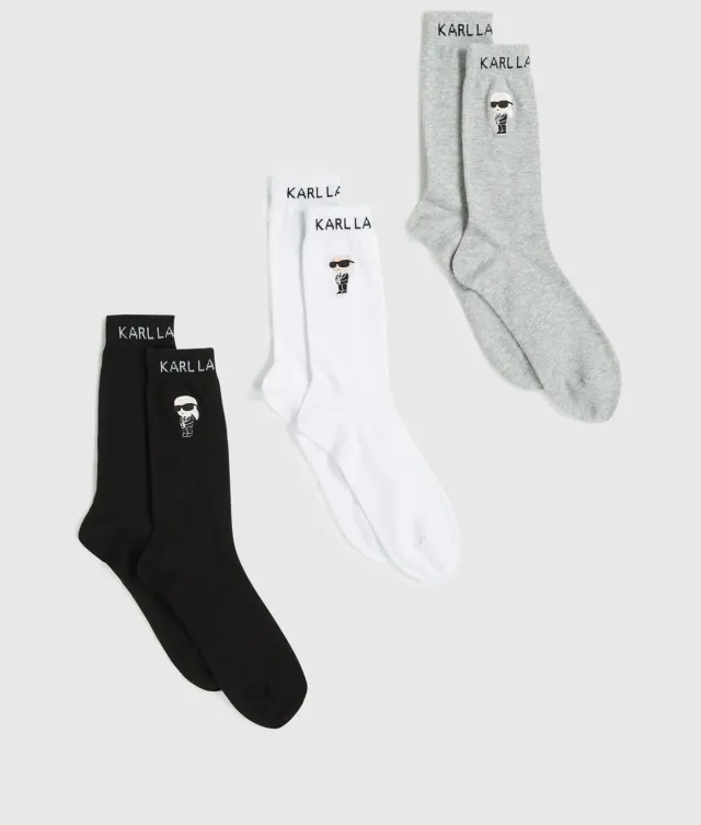 Karl Lagerfeld Ikon Socken 3-Pack Gr. 9-12 Baumwolle