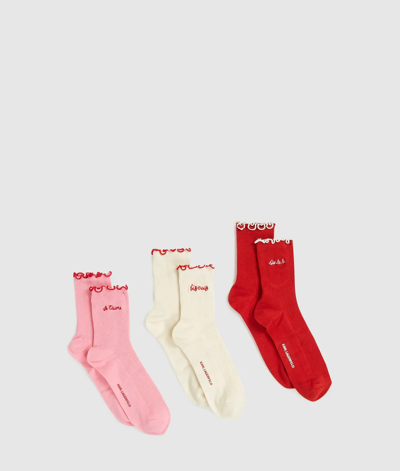 Karl Lagerfeld Love Notes Socken 3er-Pack Baumwolle