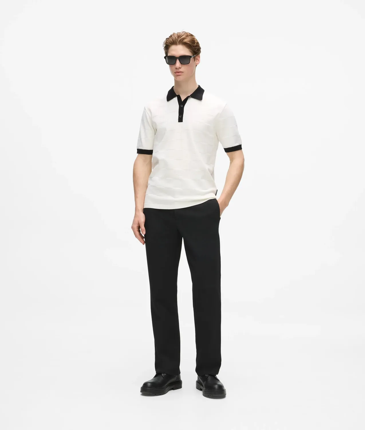 Karl Lagerfeld Monogram Polo kariert Herren