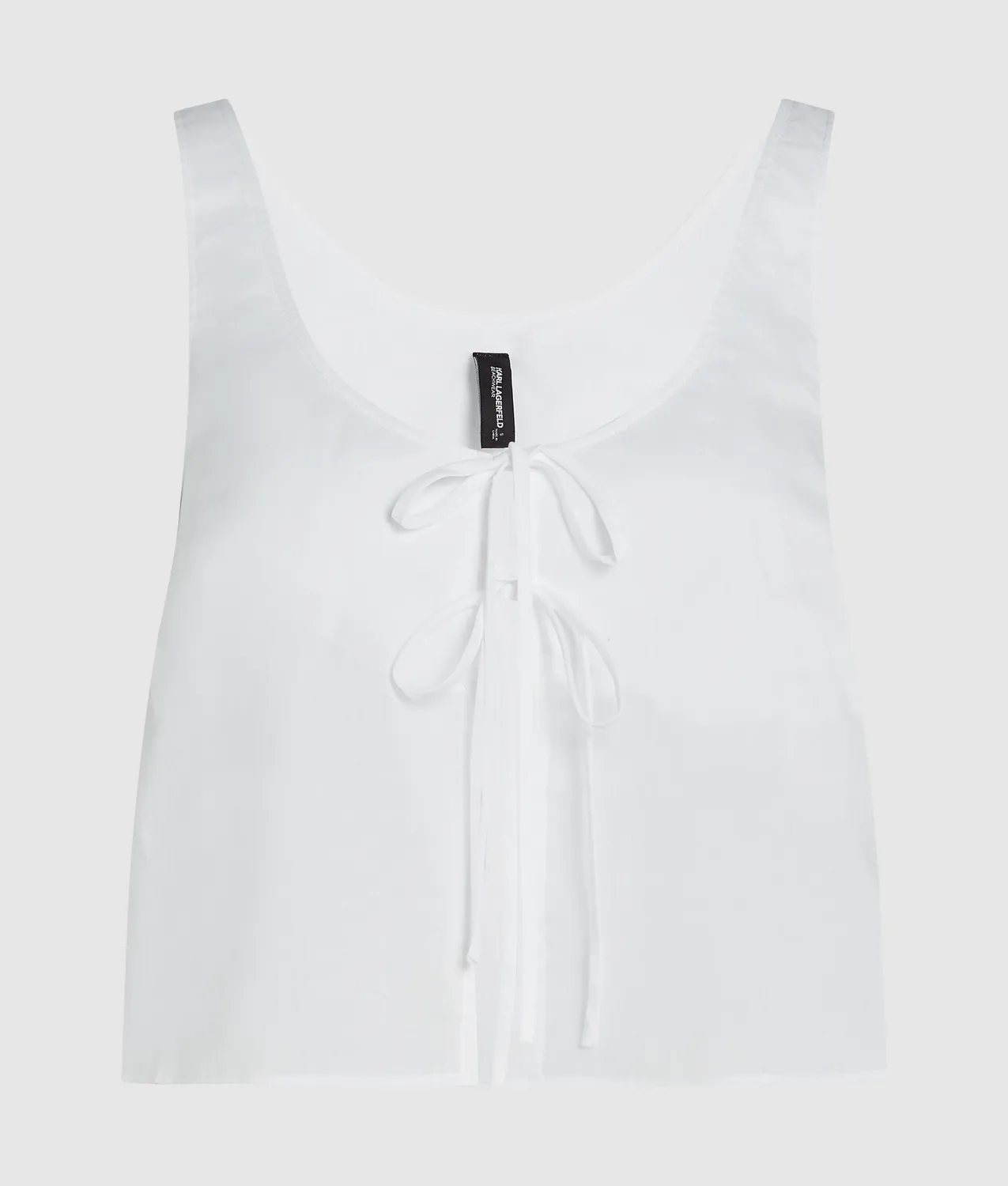 Karl Lagerfeld Tie-Front Strandtop Baumwolle ärmellos