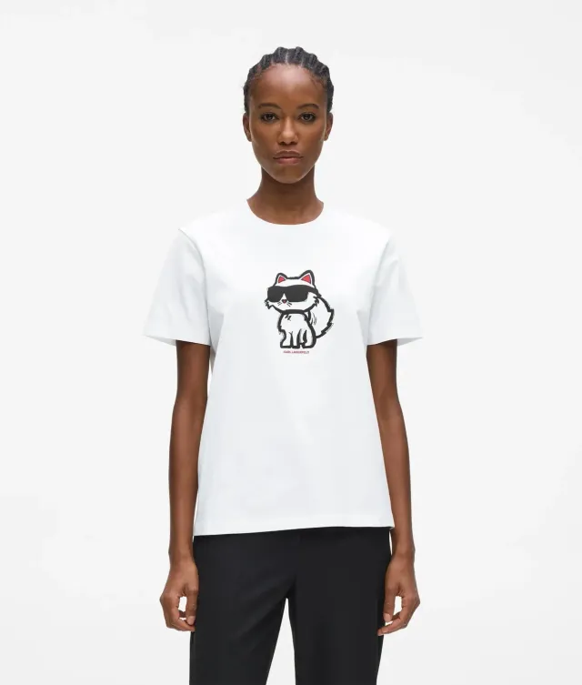 Karl Lagerfeld Ikon Choupette T-Shirt Bio-Baumwolle