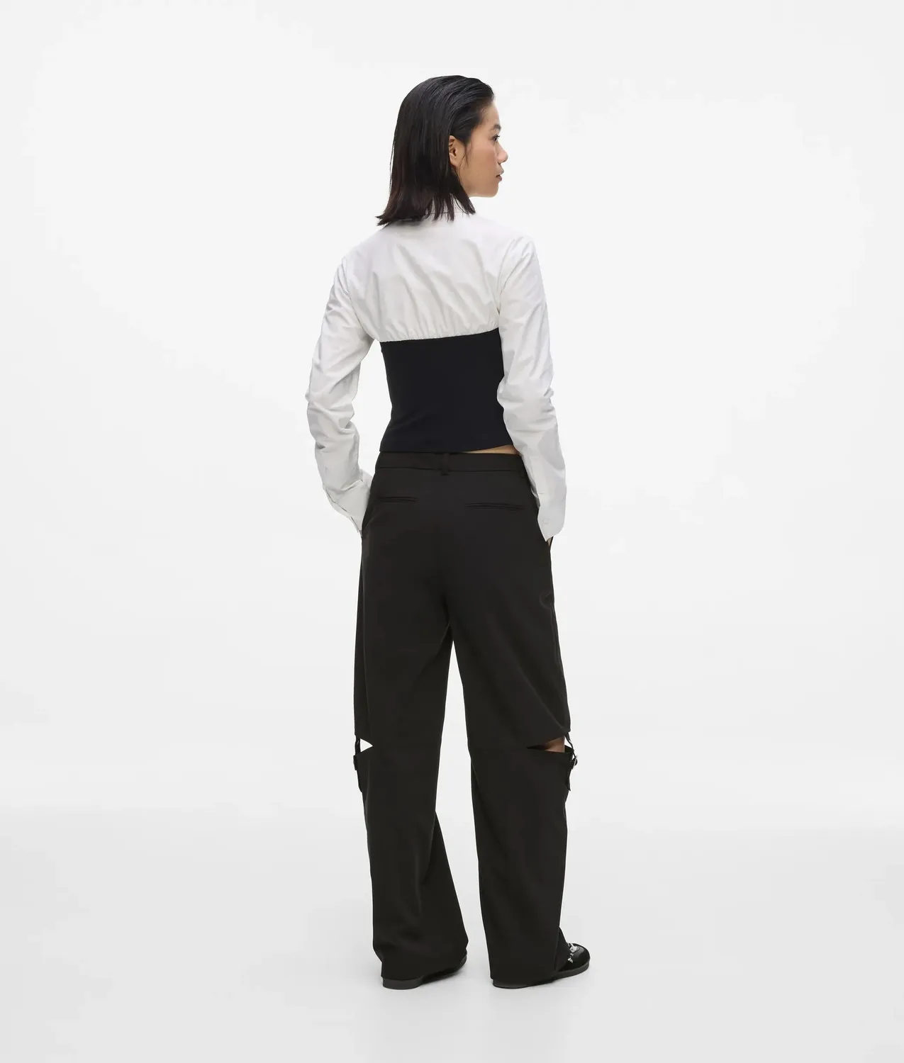 Karl Lagerfeld KL Jeans Buckle-detail Hose Damen Schnallen Cut-outs