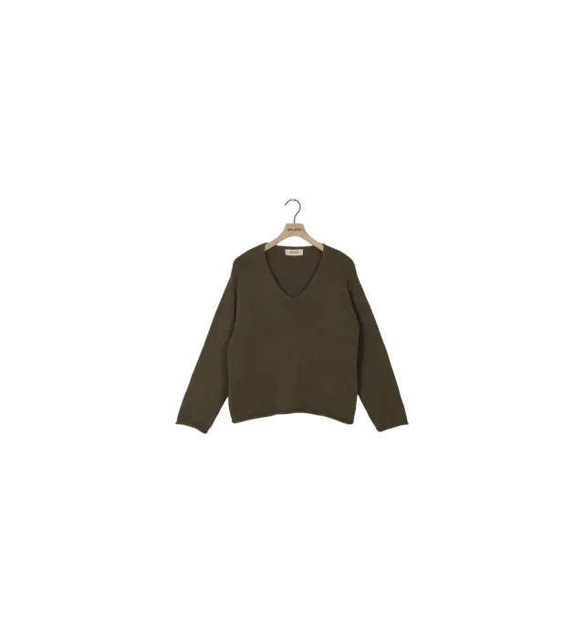 Mos Mosh Bine V-Neck Strickpullover Hydrangea XS