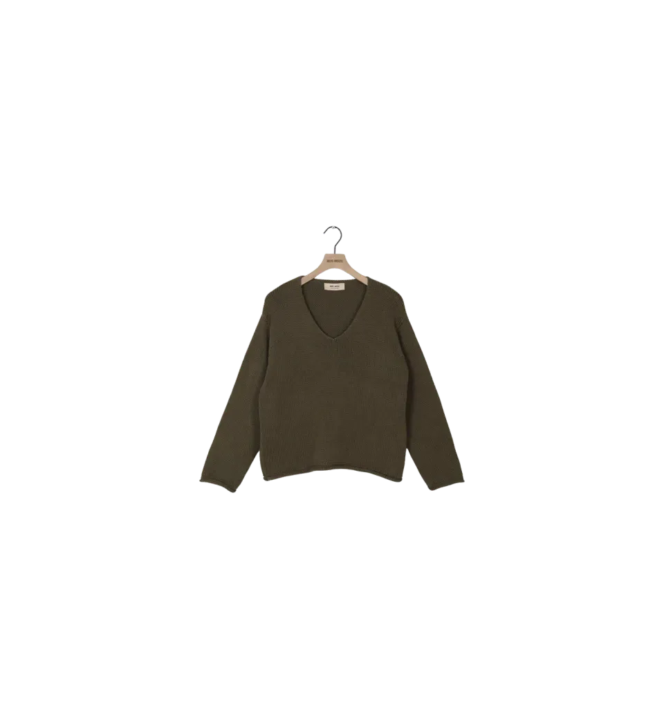Mos Mosh Bine V-Neck Strickpullover Hydrangea XS