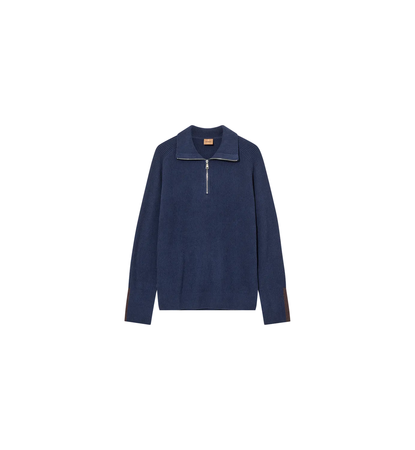 Mos Mosh Porter Soft Quarter-Zip Strick Navy